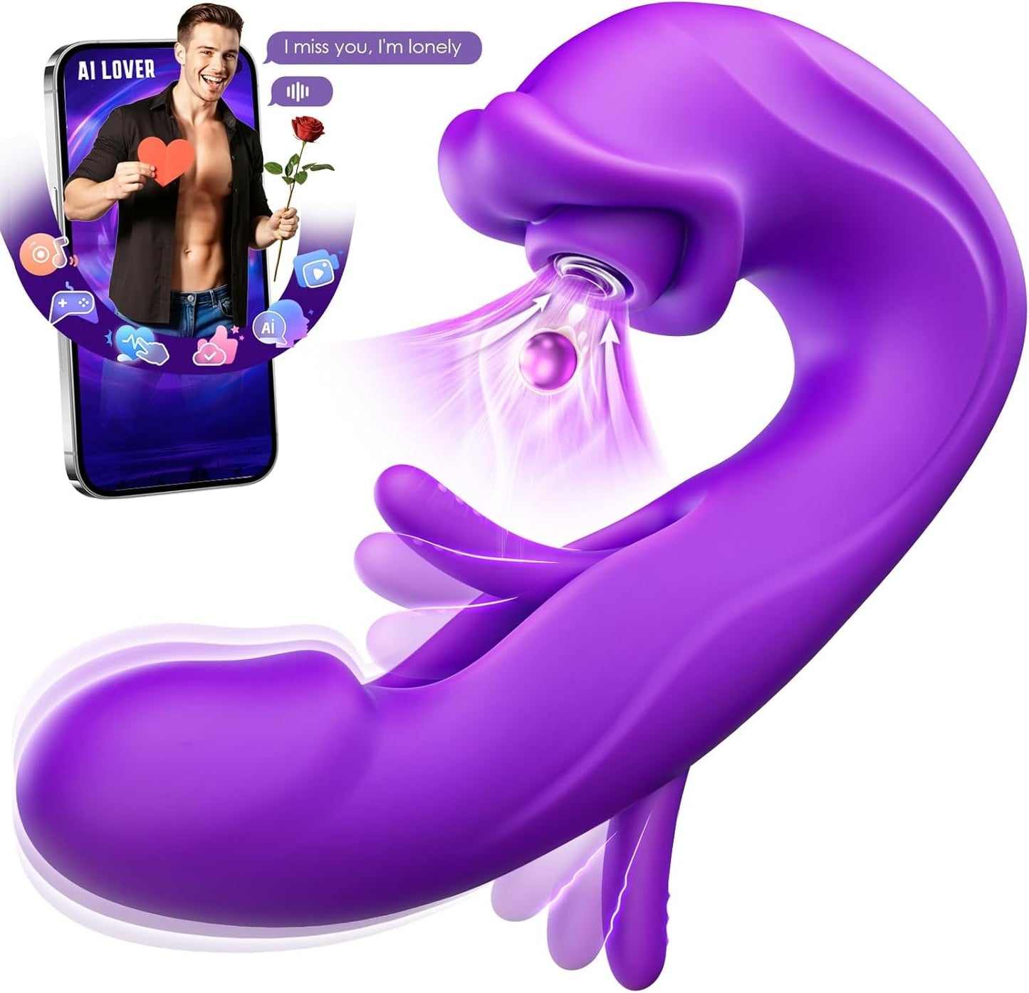 ✨2026 New AI Sync G-Spot Vibrator Support APP control 💞 7 Vibration & 5 Licking Modes + Free Mystery Gift | 30-Day Fast Refund